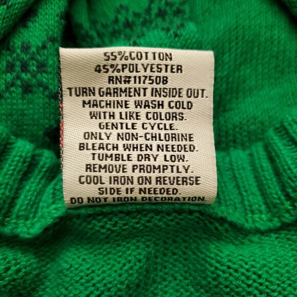 Holiday Sweater Women's XL Green Gingerbread Man Ugly Sweater‎ Pre-Owned - Picture 5 of 5